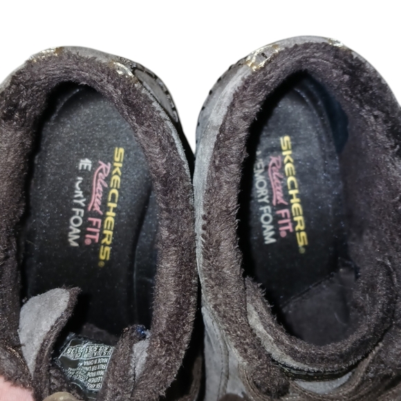 Skechers Moc Toe Chocolate Brown Suede Leather Chukka Boots - Picture 4 of 10